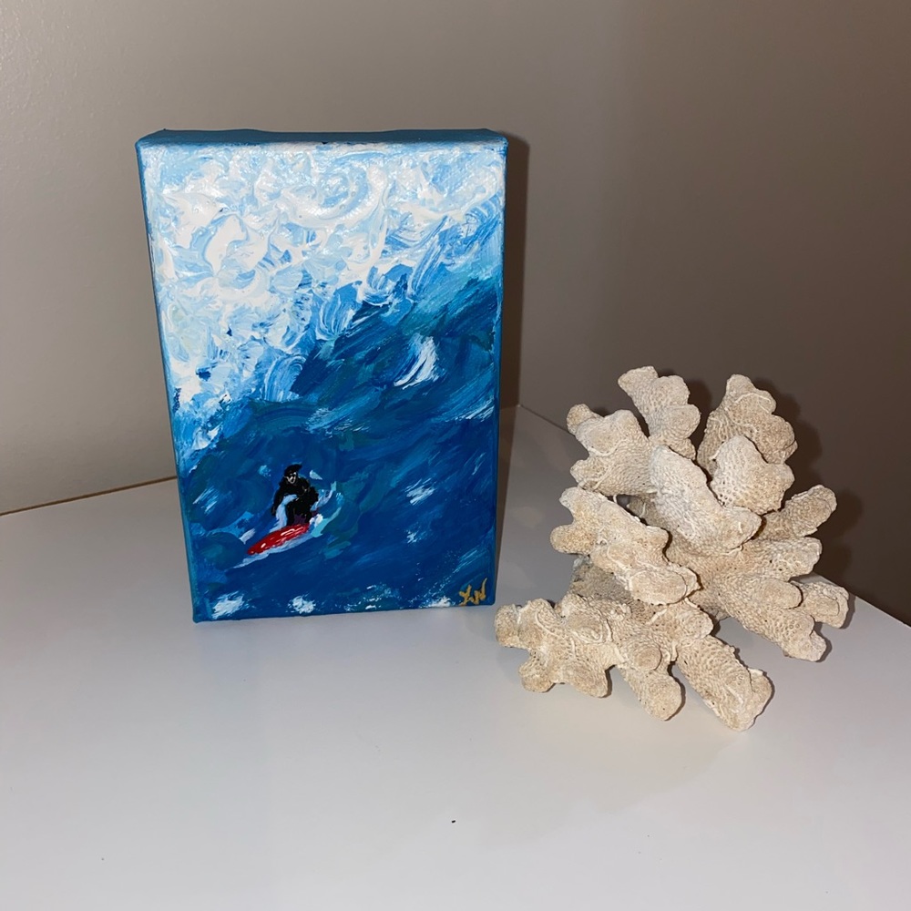 HAND PAINTED BIG OCEAN WAVE.